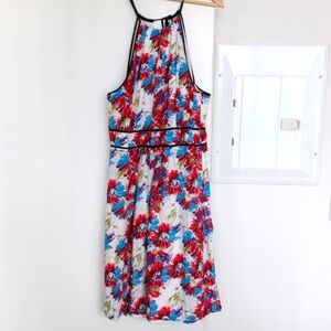 Tristan Floral Halter-Style Dress sz 14
